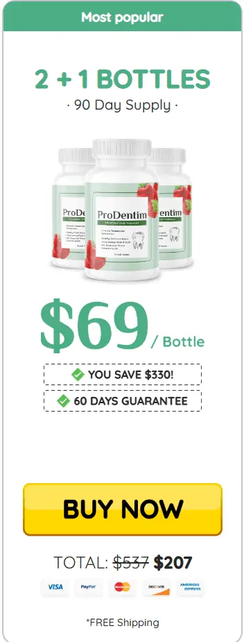 ProDentim 2+1 bottle